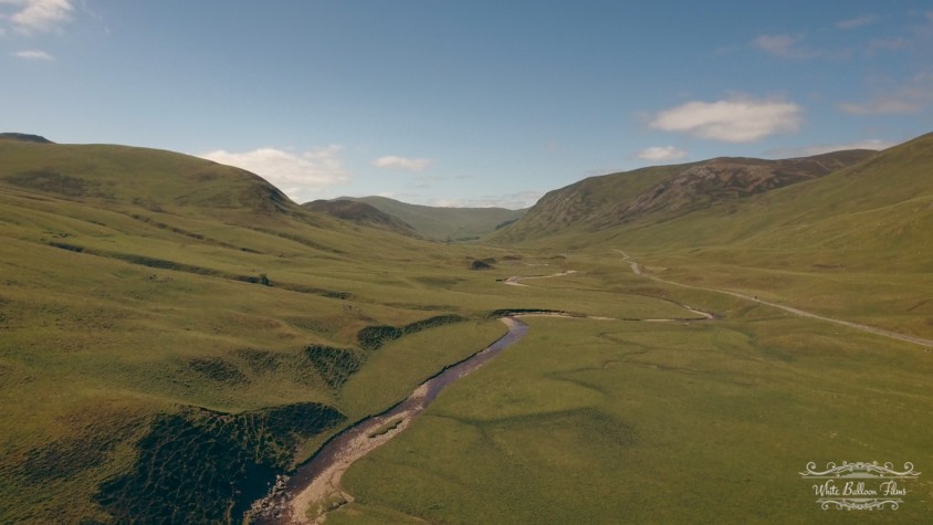 Scotland Glenshee Drone Aerial Photo Dalmunzie Castle Wedding