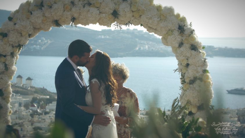 Mykonos Greece Destination Wedding White Balloon Films